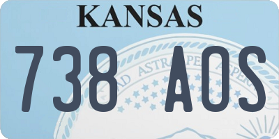 KS license plate 738AOS