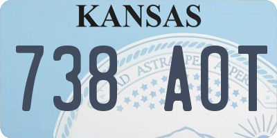 KS license plate 738AOT