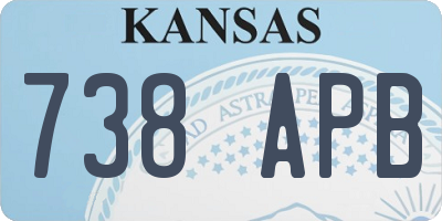 KS license plate 738APB