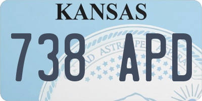 KS license plate 738APD