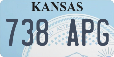 KS license plate 738APG