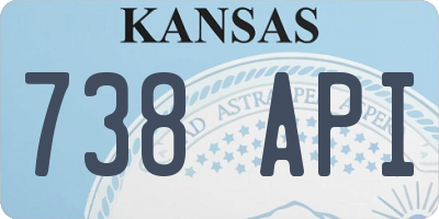 KS license plate 738API