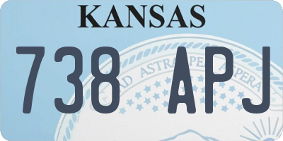 KS license plate 738APJ