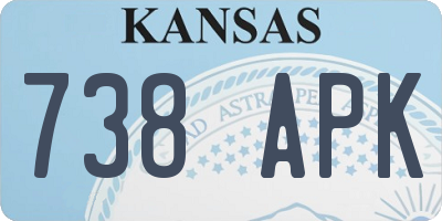 KS license plate 738APK