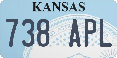 KS license plate 738APL