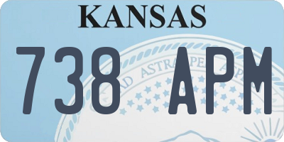 KS license plate 738APM