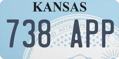 KS license plate 738APP