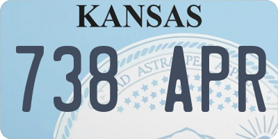 KS license plate 738APR