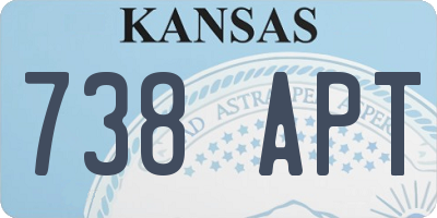 KS license plate 738APT