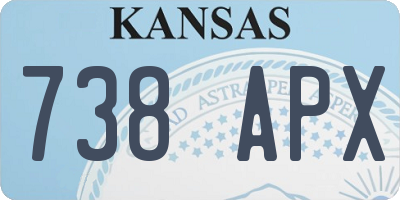 KS license plate 738APX