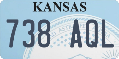 KS license plate 738AQL