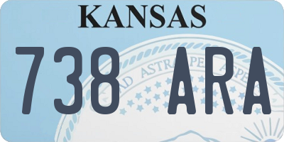 KS license plate 738ARA