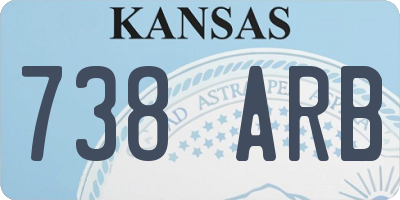 KS license plate 738ARB