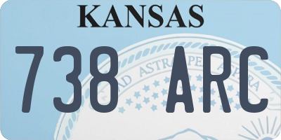 KS license plate 738ARC