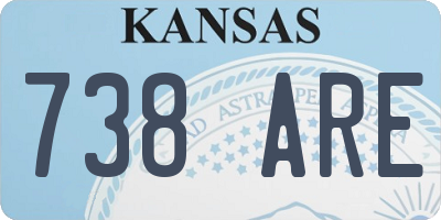 KS license plate 738ARE