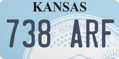 KS license plate 738ARF