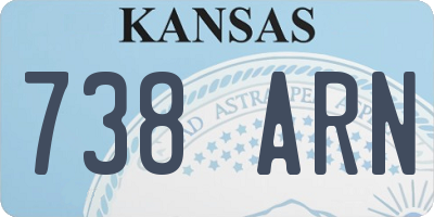 KS license plate 738ARN