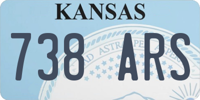 KS license plate 738ARS