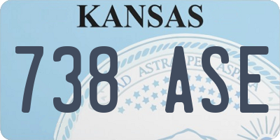 KS license plate 738ASE