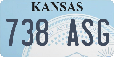 KS license plate 738ASG