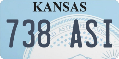 KS license plate 738ASI