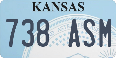 KS license plate 738ASM