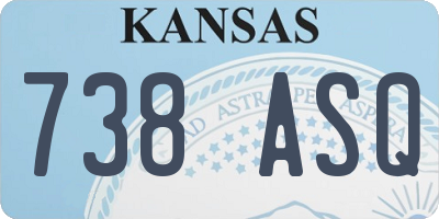 KS license plate 738ASQ