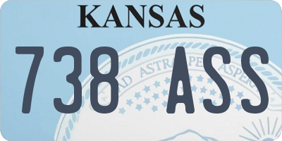 KS license plate 738ASS