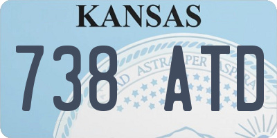 KS license plate 738ATD