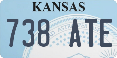 KS license plate 738ATE