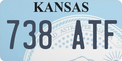 KS license plate 738ATF
