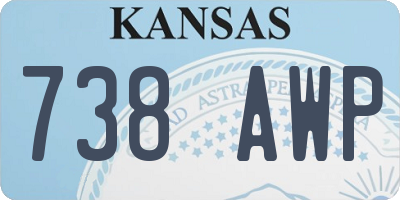 KS license plate 738AWP