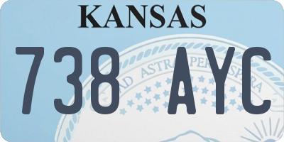 KS license plate 738AYC