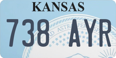 KS license plate 738AYR