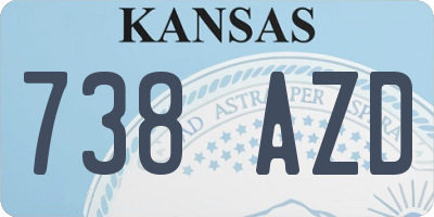 KS license plate 738AZD