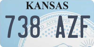 KS license plate 738AZF