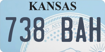 KS license plate 738BAH