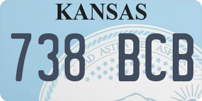 KS license plate 738BCB
