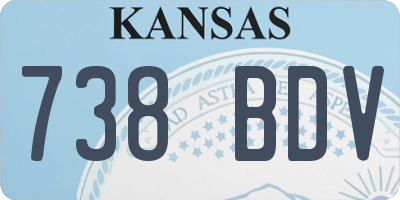 KS license plate 738BDV