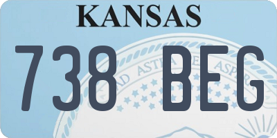 KS license plate 738BEG