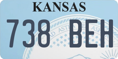 KS license plate 738BEH
