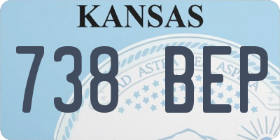 KS license plate 738BEP