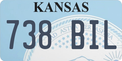 KS license plate 738BIL