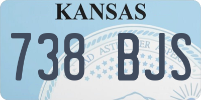 KS license plate 738BJS