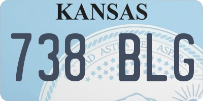 KS license plate 738BLG