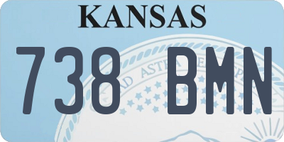 KS license plate 738BMN