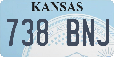 KS license plate 738BNJ