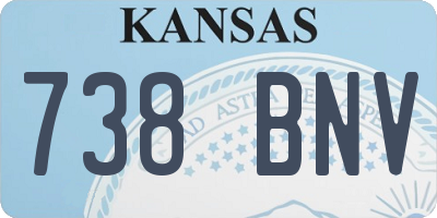 KS license plate 738BNV