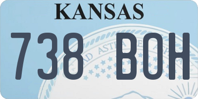 KS license plate 738BOH