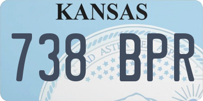 KS license plate 738BPR